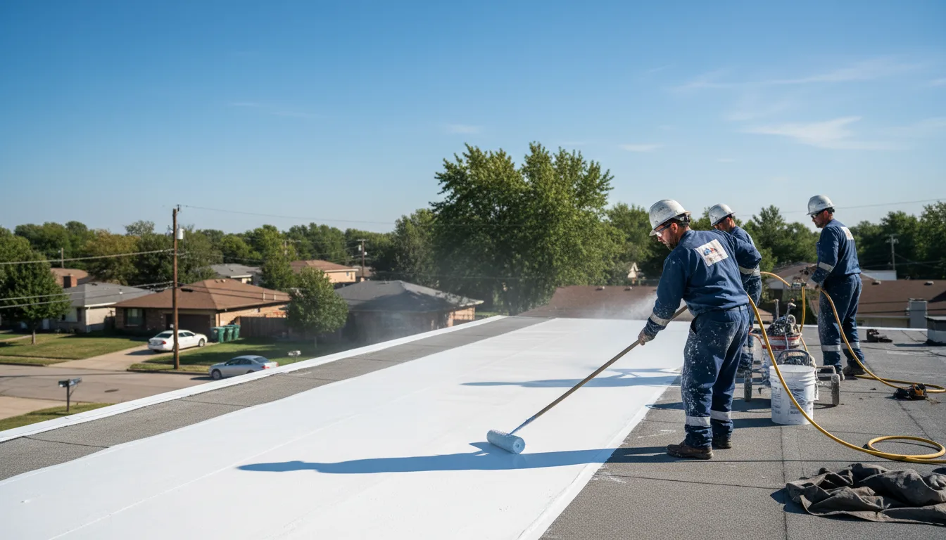 Commercial roof coating in Rosie, AR near me